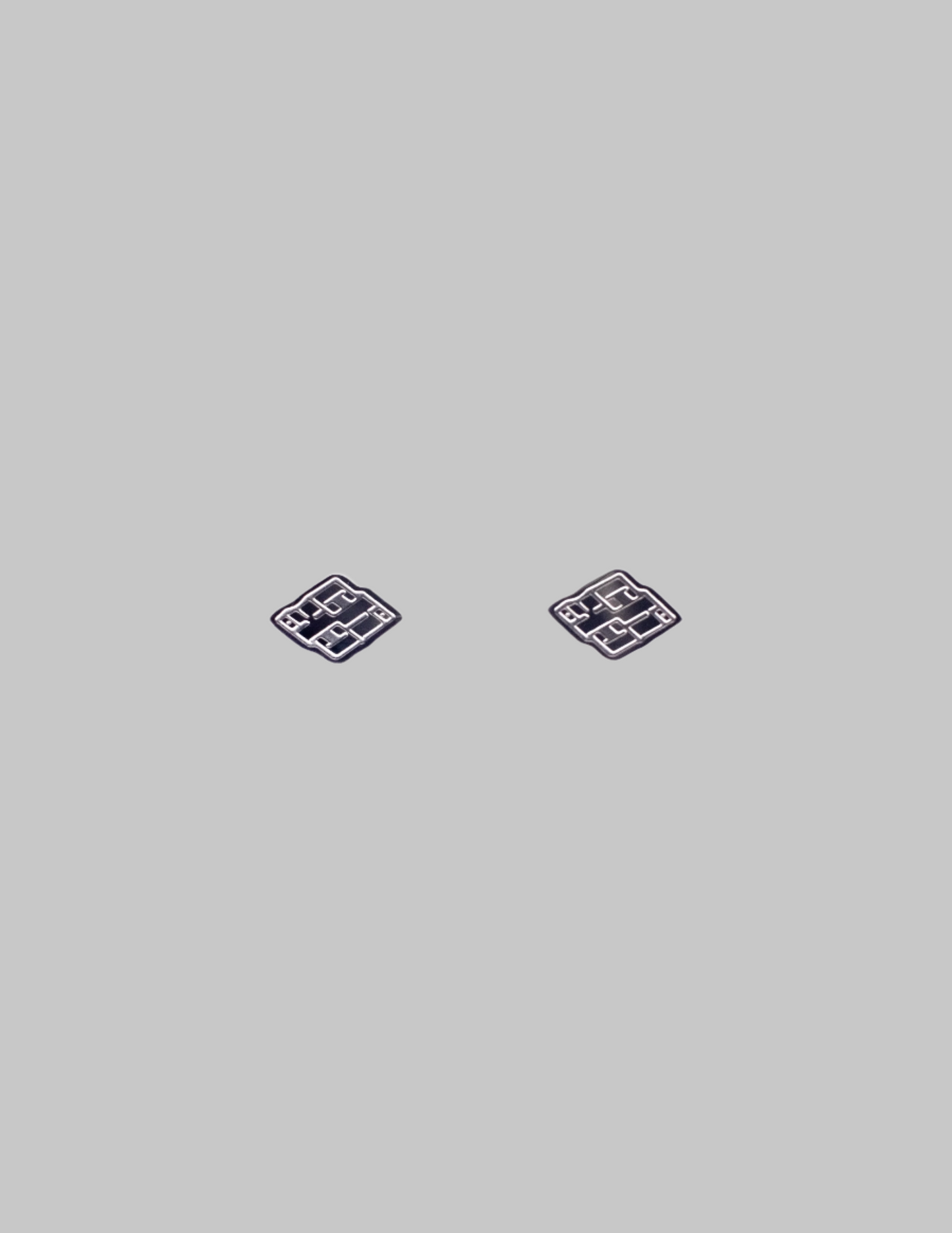 Silver Logo Earrings