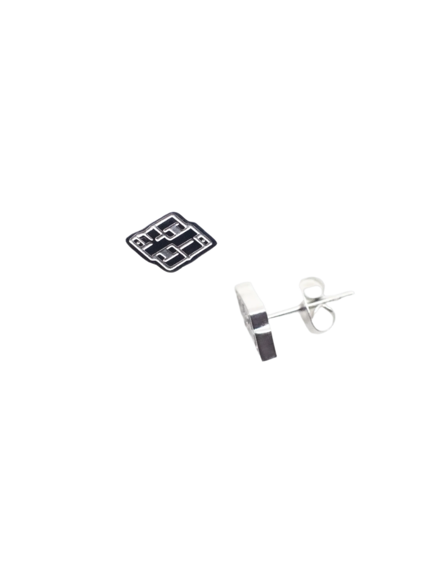 Silver Logo Earrings