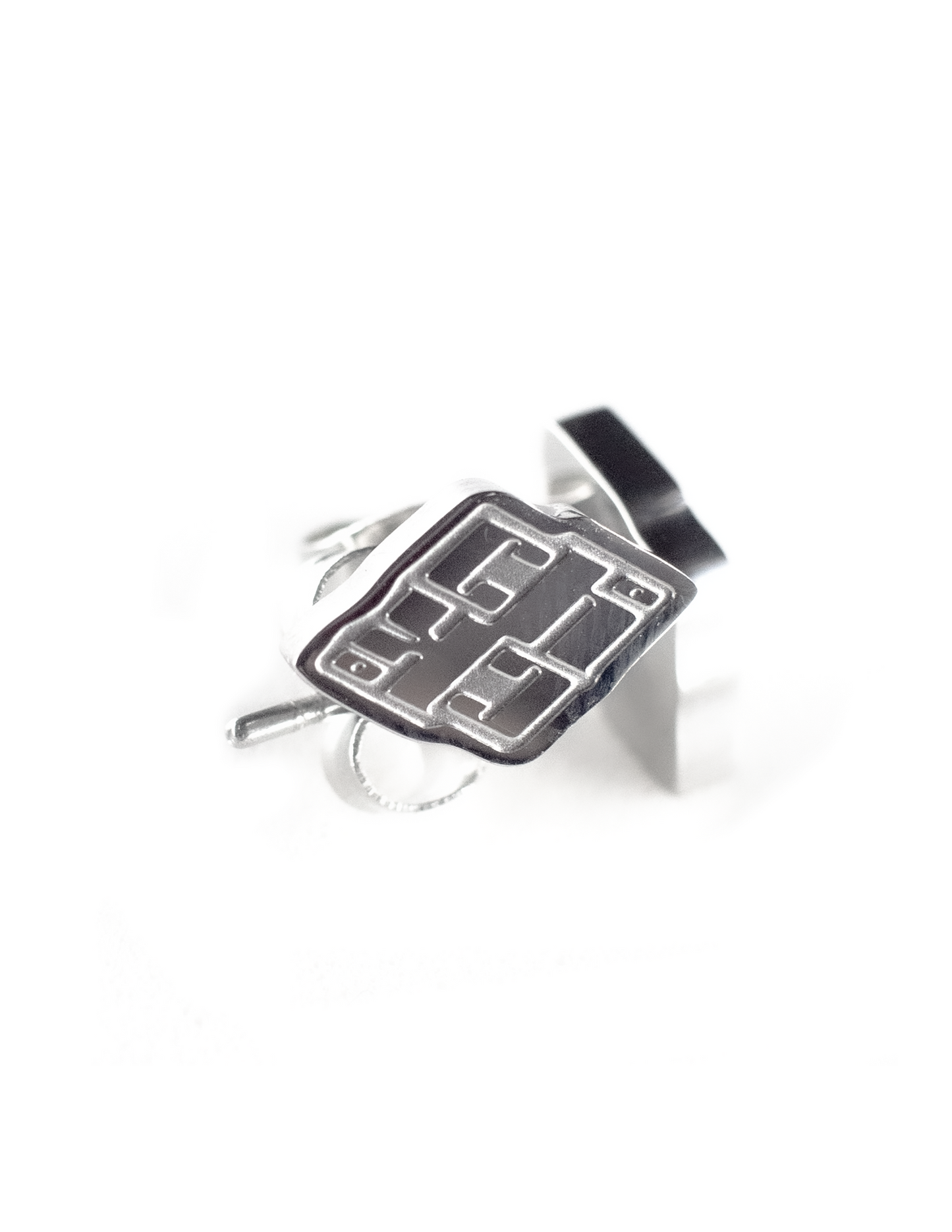 Silver Logo Earrings