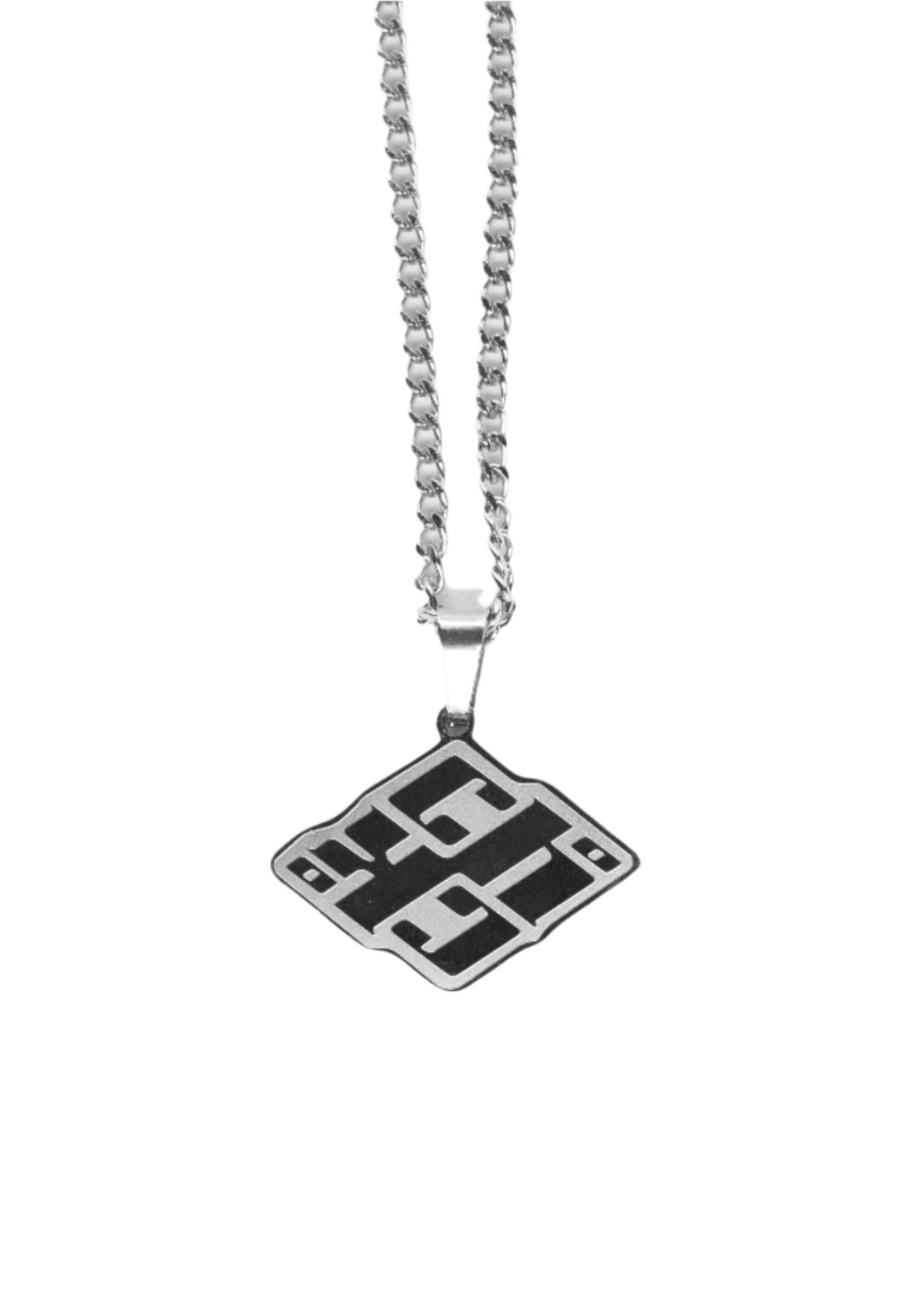 Silver Logo Pendent Necklace