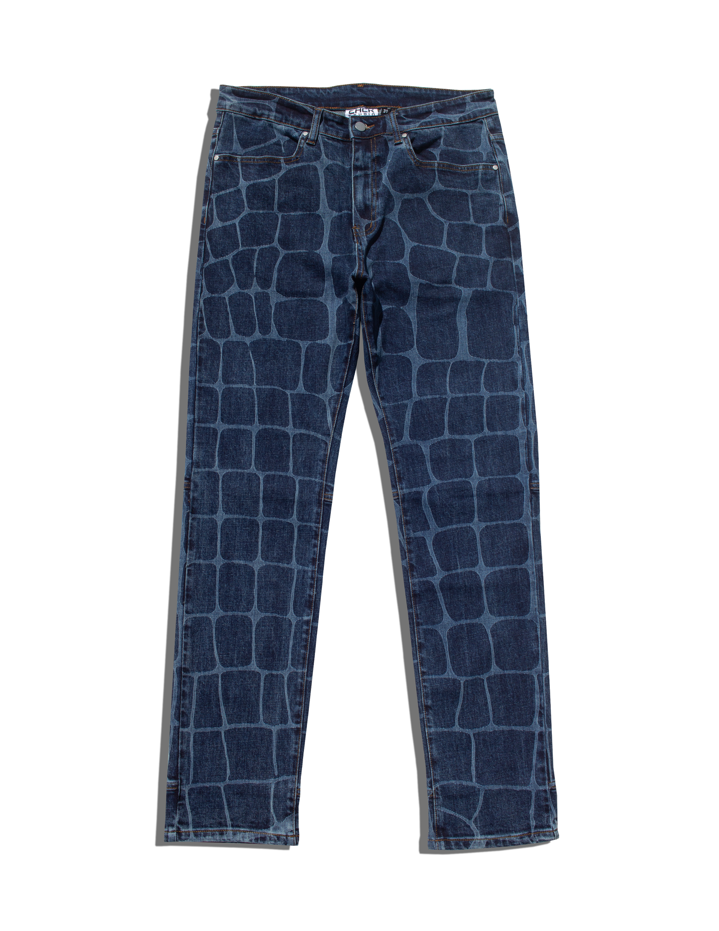 Crocodile Denim Pants